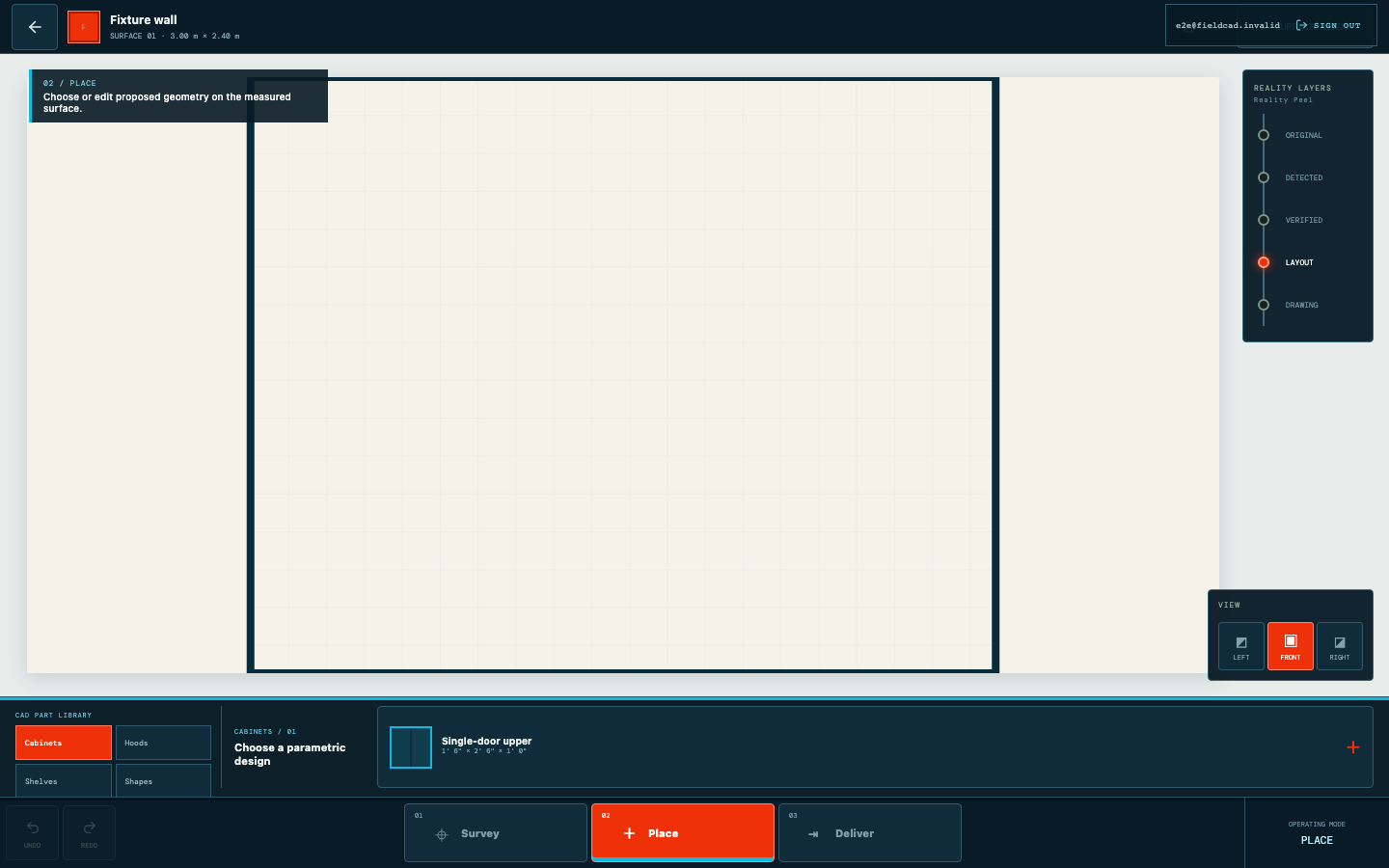 Capture edge to edge — FieldCAD product interface